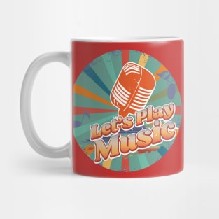 80's Retro Podcast Rock Music Mic Mug